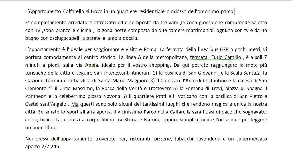 Appartamento Caffarella Рим Экстерьер фото